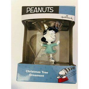 Peanuts Lucy Ice Skating Christmas Tree Ornament 2016 Hallmark In Box